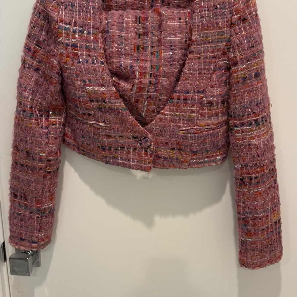 For Love And Lemons Multicolor Tweed Blazer